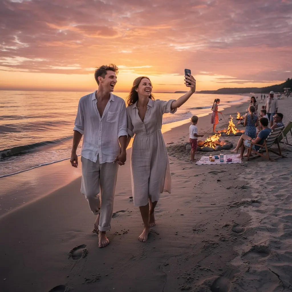 A picturesque landscape of Gauja National Park featuring lush greenery and the winding river below.